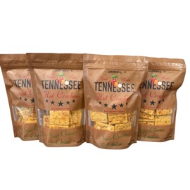 Sherman's Tennessee Hot Crackers, Sour Cream & Onion. 4 pack. (6oz each), Spicy Snack Crackers.