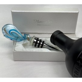 Murano Vintage Murano Art Deco Collection Glass Wine Stopper  in Gift Box