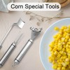 3pcs Corn Cob Peeler, Stainless Steel Corn Cob Holders Stripper