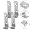 Tofficu 10pcs Stainless Steel Refrigerator Shelf Clips Easy to Install