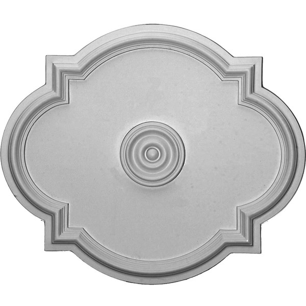 Ekena Millwork CM24WA Waltz Ceiling Medallion, 24"W x 20 1/2"H x 1 1/8"P, Factory Primed