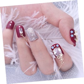 Healvian 2pcs DIY Manicure Nails Decoration Sticker Nail Flowers Stickers Acrylic Charms