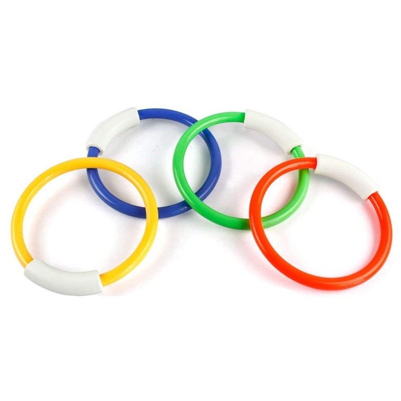 Xrten 4 Pieces Children's Diving Rings Pool Toy, Diving Toy,