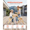 VEVOR 2-in-1 Transforming Interchangeable Picnic Table, Outdoor Wooden Table and