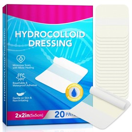 Hydrogel Dressing 2 × 2 In-20 PCS, Waterproof Wound Dressing, Wound Protection & Repair Patch, Suitable for Burns, Ulcers, and Traumatic Wounds, Breathable, Gentle, and Non Irritating Pads