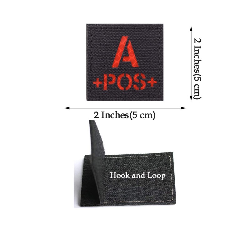 2 PCS AliPlus A+ POS Patches Blood Type Patches IR