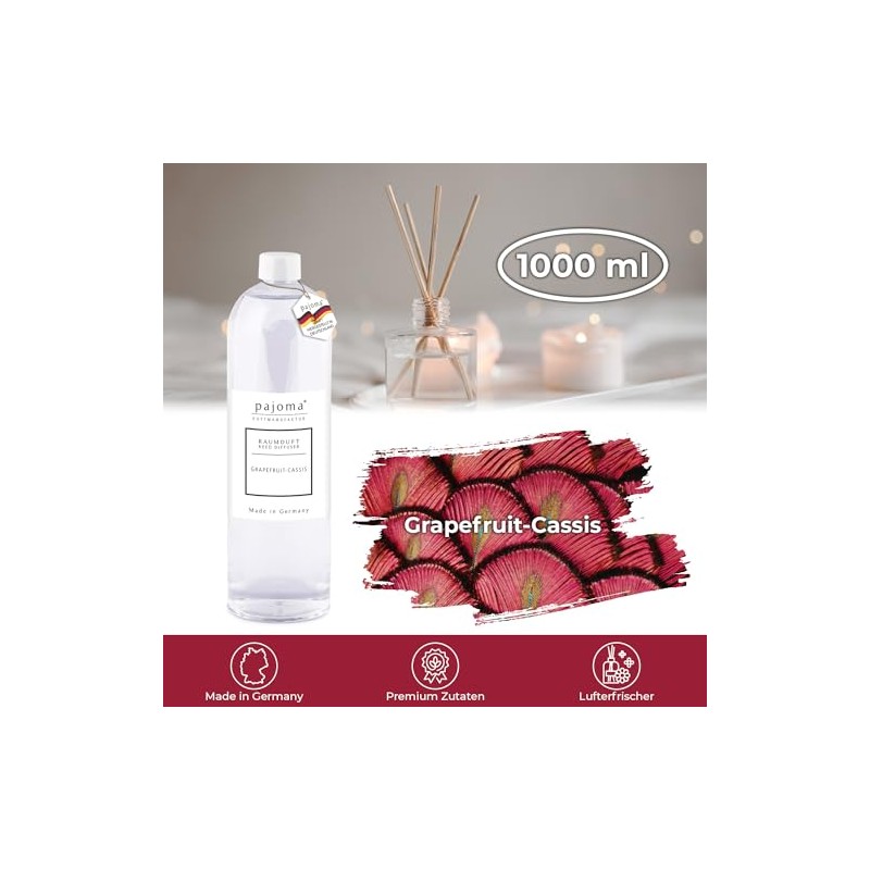 pajoma pajoma? Raumduft Nachfllflasche 1000 ml, Grapefruit Cassis | Nachfller