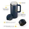RTIC 64 oz Ceramic Lined Insulated Road Trip Tumbler, Leak-Resistant
