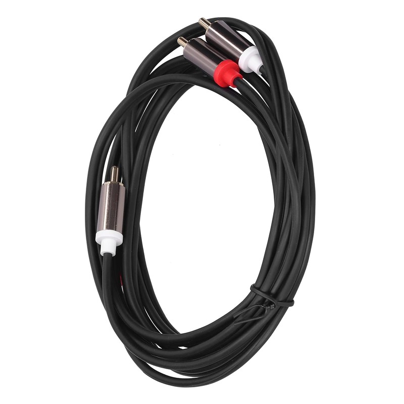 2RCA Cable, 5mm Durable Gold Plated Plug Copper Conductor 2RCA