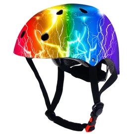 JEEFREE Adjustable Color Gradient Toddler Kids Bike Helmet for 3-5-8-14+Ages Girls Boys.Skateboard Bicycle Toddler Helmet 2-4 Years for Multi-Sports Cycling Scooter Inline Roller Skates Rollerblading