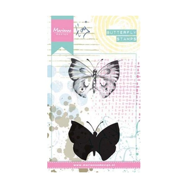 Marianne Design Tiny's Butterfly 1 Cling Rubber Stamp Set, Synthetic