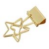 100 Pcs Binder Clips Star Shape Paper Clamps Hollow Long