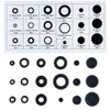 Litensh 125pcs Black Rubber Grommet Assortment Kit, Electrical Grommets Wire