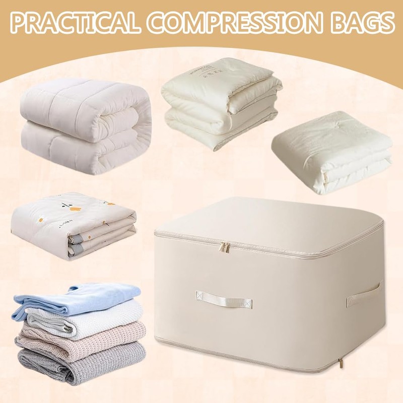 WHFDC Ultra Space Saving Self Compression Organizer Quilt Compression Storage