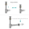 Heixutas Brass P Trap with Bathroom Sink Stopper : 1-1/4