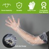 50pcs Disposable Long Plastic Gloves Full Arm Long Sleeve Gloves