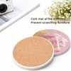 6Pcs Pink Christmas Coasters with Holder, Gingerbread Nutcracker Coaster