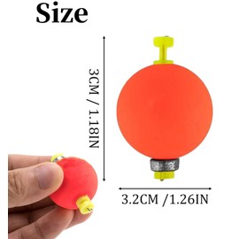 10PCS EVA Foam Fishing Floats, Snap-on Spring Weighted Multipurpose Bobbers for Crappie Bass Panfish Bluegills Trout