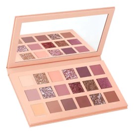 Paleta De Sombras 18 Tonos Neutros Nude Mate Y Glitter 18 Colores