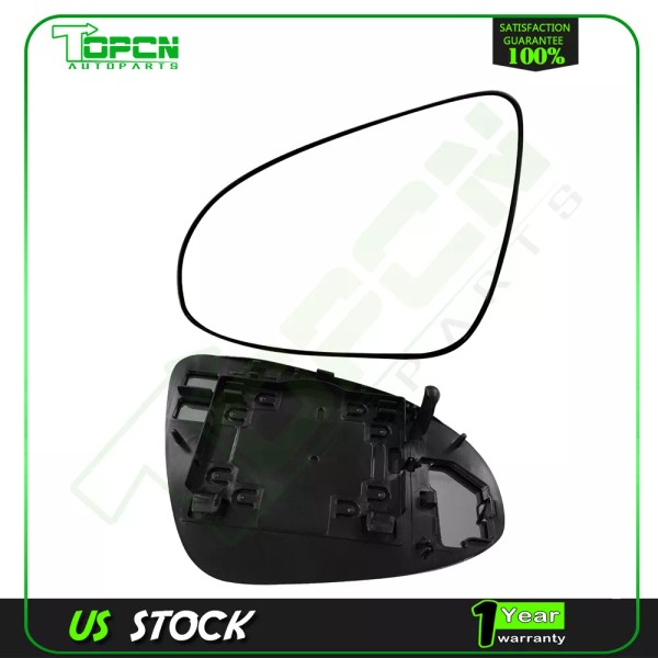 Topcn Mirror Glasses Non-Heated W/Adhesive Pads For 2012-14 TOYOTA CAMRY