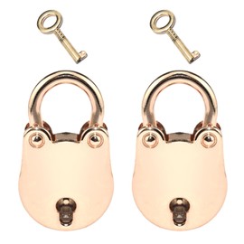 Aifeier ET 2 Pieces Mini Vintage Locks Small Bear-Shape Padlock with Key for Handbag, Jewelry Box, Storage Box, Diary Book, Gold