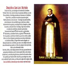 6 San Luis Beltran Estampa laminada Oracion Niños Protección Cuba Spanish Prayer