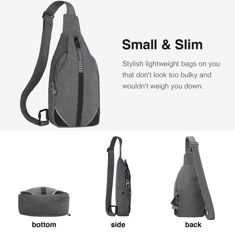 Waterfly Small Crossbody Sling Backpack Anti Theft Backpack for Traveling