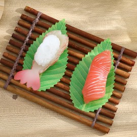Kichvoe Sushi Decorative Leaves 200Pcs Reusable Plastic Food Dividers for Sushi Plates Japanese Cuisine Presentation and Restaurant Use