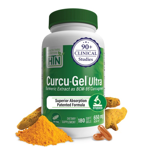 Health Thru Nutrition Curcu-Gel 650mg BCM-95® CurcuGreen Turmeric Curcumin |