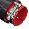 Universal Exhaust Tip Tail Throat Glossy Carbon Fiber Red Pipe