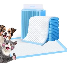 FluffyDream Super Absorbent Pet Training Pads, Waterproof Puppy & Dog Pee Pads for Housebreaking, Blue:_23.5"x 23.5" (40 PCS)
