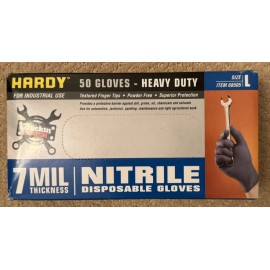 Hardy 3 Boxes 7 MIL Nitrile Disposable Gloves - 150 Gloves - Hardy Heavy Duty Large