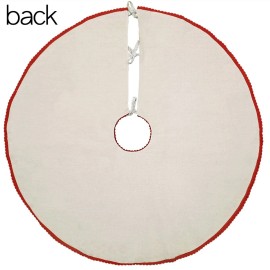 Grelucgo 21 Inches Christmas Holiday Small Tree Skirt for Mini Tabletop or Pe...