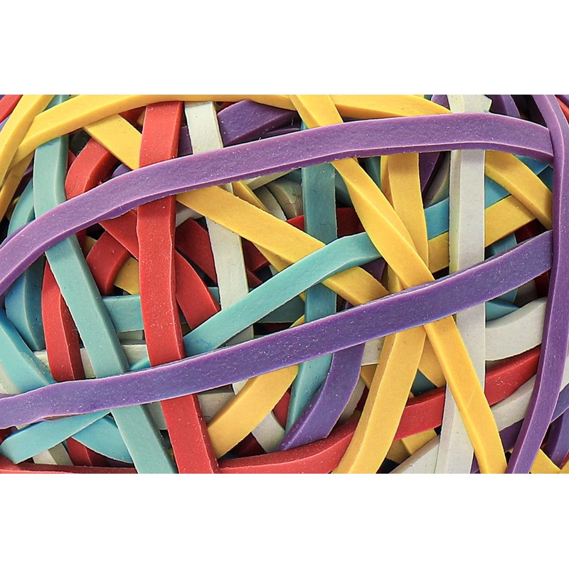 Mikily's 5 Colors Rubber Bands Ball for 0.33lb Office Supplies