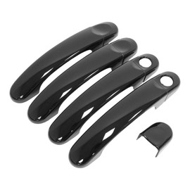 HouYeen 9PCS Front and Rear Exterior Door Handle Cover for Caddy Mk3 Mk4 Multivan Transporter T5 T6 Mk5 Mk6 (Gloss Black)