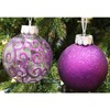 Sleetly Set of 4 Large Shatterproof Purple Christmas Tree Baubles