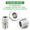 TAISHER 5PCS 304 Stainless Steel Compression Tube Pipe Fitting Connector,