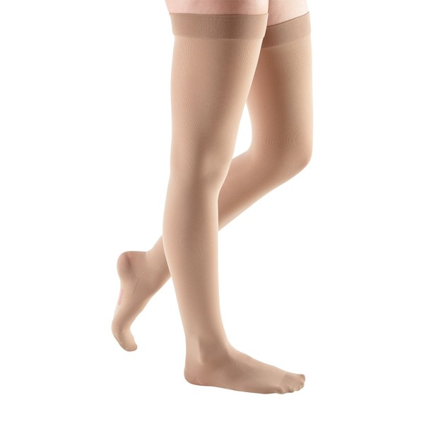 mediven comfort for women, 30-40 mmHg, Thigh High Compression Stockings, Closed Toe, Natural, V