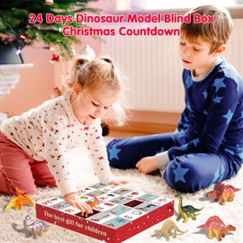 Dinosaur Advent Calendar 2024 for Kids, 24 Days Countdown to Advent Calendars Dinosaur Toy for Toddlers Learning & Development (Boys & Girls)