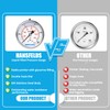 Hansfelds Pressure gauge 0-100 bar/psi 63mm dial liquid filled 1/4