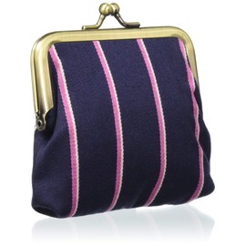 Marushin 0405004000 Coin Case, UK MOON (W x H x D): 4.9 x 3.5 x 0.8 inches (10 x 9 x 2 cm), Blazer Stripe, Navy, Made of British MOON Fabric