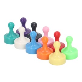 10PCS Color Magnets Strong NdFeB Magnetic Push Pins for Kitchen Whiteboard Office Fridge 29 X 38mm