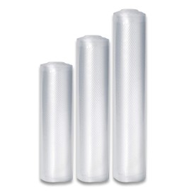 CASO Set of 3 Professional Foil Rolls 20 x 600 cm, 1 Piece 25 x 600 cm, 1 Piece 30 x 600 cm 150 µm, for Vacuum Sealers / Foil Sealing Machines, BPA-Free, Very Strong, Tear-Resistant, Boil-Proof