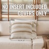 Woven Throw Pillow Cover with Tassels 2 Pack Spring Farmhouse