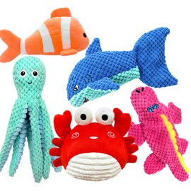 MRSOHRET Dog Squeak Toys for Aggressive Chewers, Crinkle Puppy Chew Toys