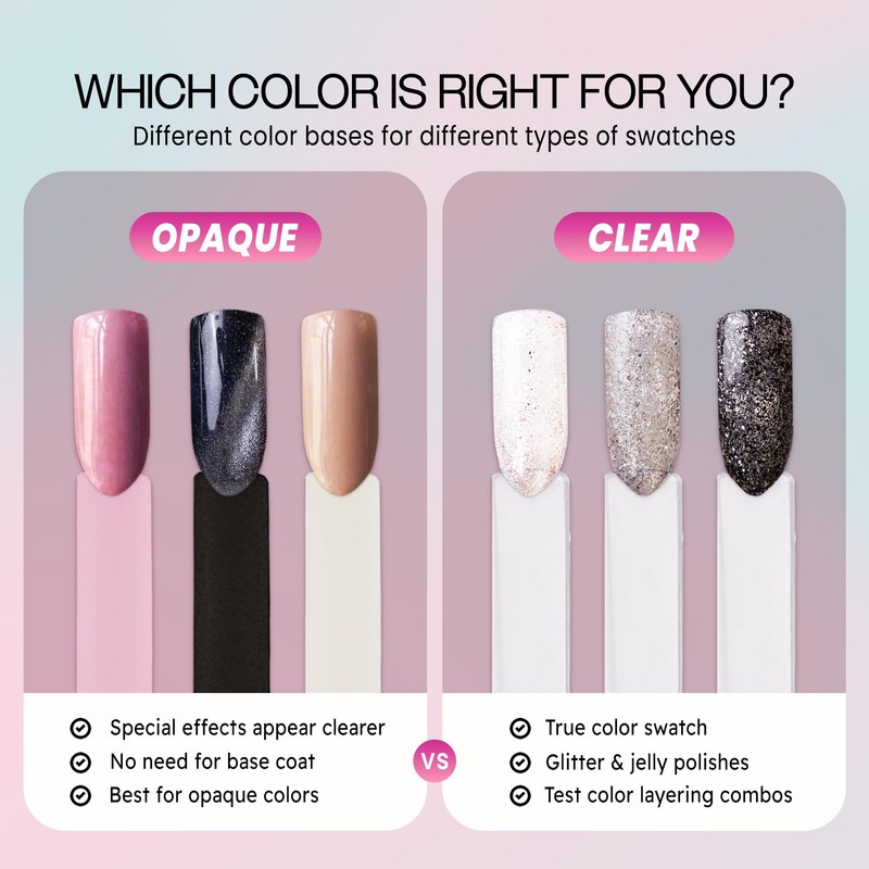 Beauticom PINK 50 Piece Plastic False Nail Tip Sticks Chart