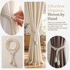 Elovara 2 Pack Cotton Rope Tie Backs, Flower Buckle Drill