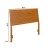 AFI Casanova Full Solid Wood Panel Headboard in Light Toffee