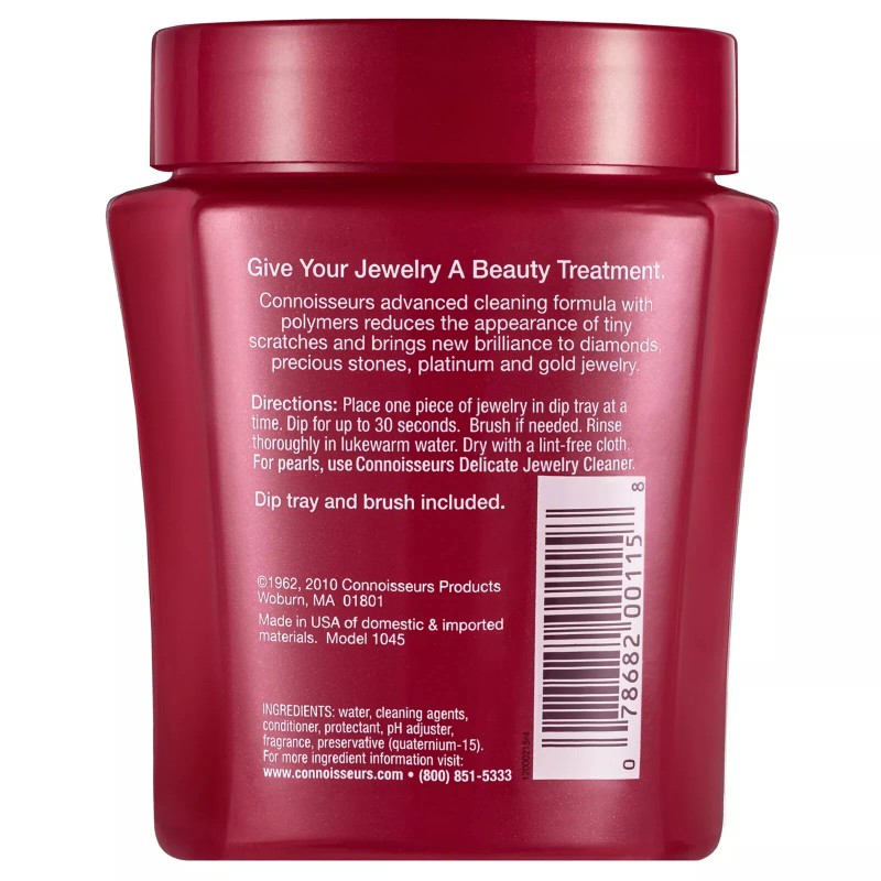 Connoisseurs Jewelry Cleaner Solution Safely Clean All Jewelry Gold Silver