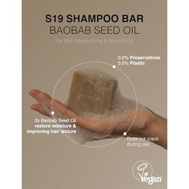 TOUN28 Barra de champú de biotina vegana orgánica natural hidratante para el crecimiento del cabello, fortaleciendo el aceite de semilla de camelia, b